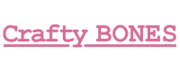 Crafty Bones written in the colour pink